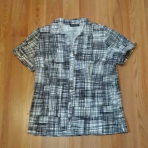 Apt 9 L collared button-up top